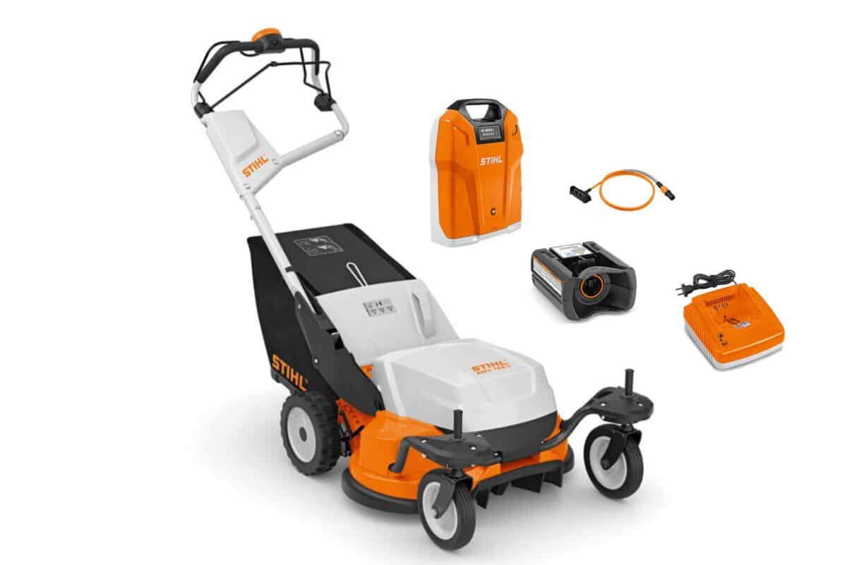 Tondeuse-a-batterie-STIHL-RMA-765-V-Pack-batterie + chargeur-AR3000L-AL5000 - sans fil pour gazon jardin herbe pelouse