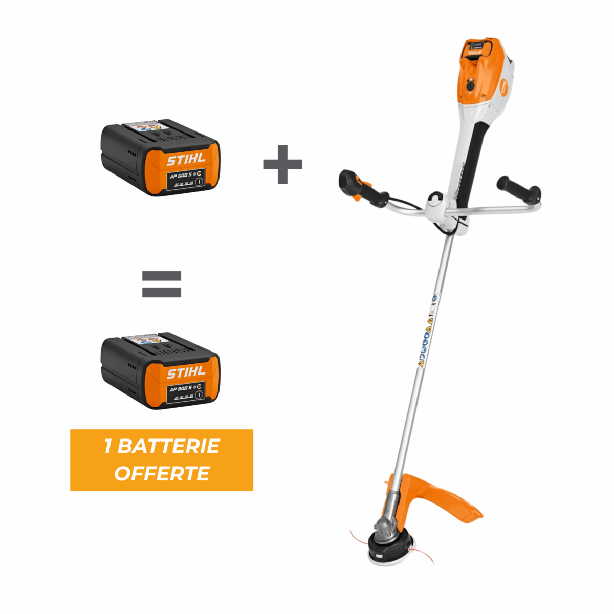Débroussailleuse STIHL – FSA 400 Autocut C 46-2 PACK 2 BATTERIES AP 500S (1 ACHETEE, 1 OFFERTE)